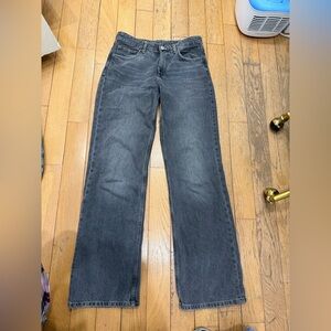 Zara Mid rise dark gray jeans